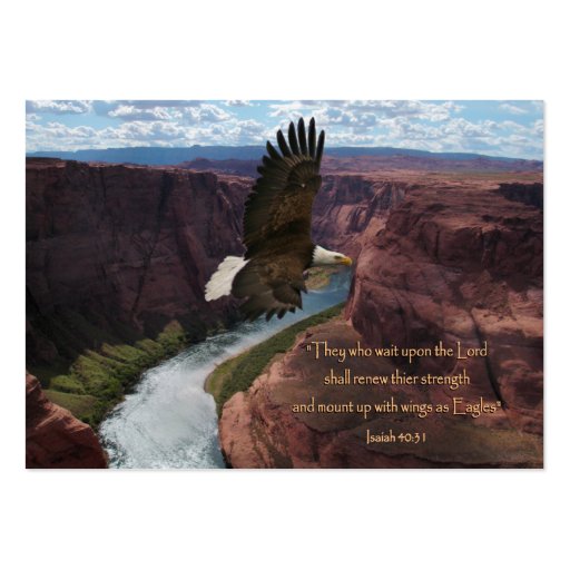 Wings as Eagles Scripture Wallet Cards Business Card Template (front side)