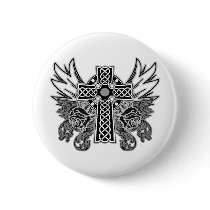 Wings, Cross & Rose buttons