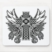 Wings, Cross & Rose mousepads