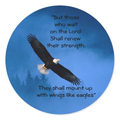 They shall mount up with wings like eagles. They shall run and not be weary' 