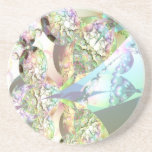 Wings of Angels – Celestite & Amethyst Crystals Drink Coaster