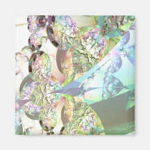 Wings of Angels – Celestite & Amethyst Crystals Refrigerator Magnet