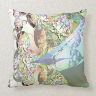 Wings of Angels – Celestite & Amethyst Crystals Throw Pillow