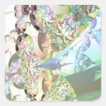 Wings of Angels – Celestite & Amethyst Crystals Stickers
