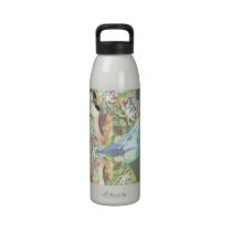 Wings of Angels – Celestite & Amethyst Crystals water bottles