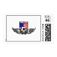Wings of football USA  soccer New Design Stamp