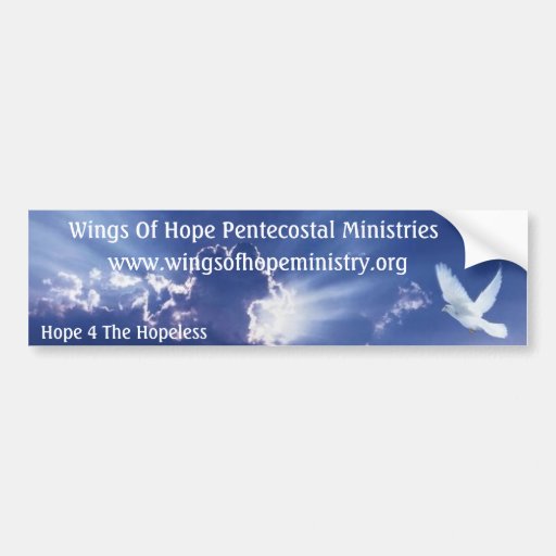 Wings Of Pentecostal Ministries Bumper Sticker Zazzle wings of pentecostal ministries bumper sticker zazzle