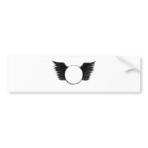 Wings photo template bumper stickers