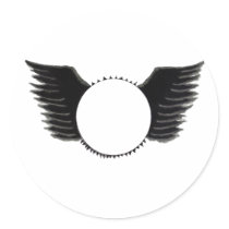 Wings photo template stickers