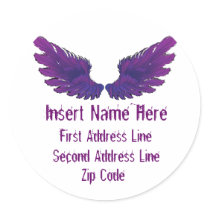Wings Return Address stickers
