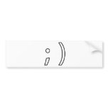 Wink face bumper sticker