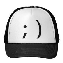 wink face! trucker hat
