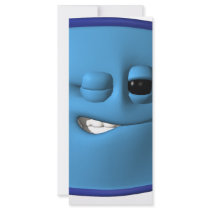 winking blue square smiley rack cards by SmileyFaceStore winking blue square smiley rack cards