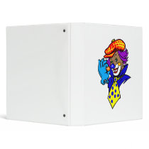 Winking Clown with Marble 3 Ring Binder