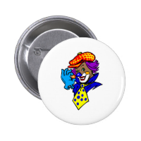 Winking Clown with Marble Pin