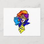 Winking Clown with Marble Postcards