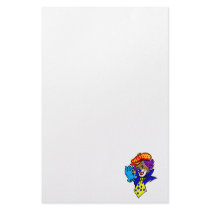 Winking Clown with Marble Stationery Paper