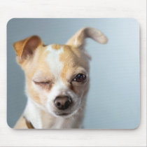 Winking Dog Mousepad by DLUXE_08 Winking Dog Mousepad