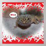 Winking Leopard Gecko Lizard Poster posters