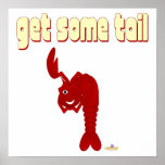 Winking Red Lobster Get Some Tail Print