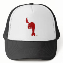 Winking Red Lobster hats by animalacres Winking Red Lobster hats