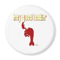 Winking Red Lobster Hey Good Lookin' magnets