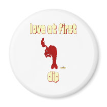Winking Red Lobster Love At First Dip magnets