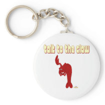 Winking Red Lobster Talk To The Claw keychains