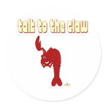 Winking Red Lobster Talk To The Claw stickers
