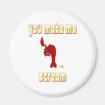 Winking Red Lobster You Make Me Scream Fridge Magnets