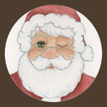 Winking Santa Sticker stickers