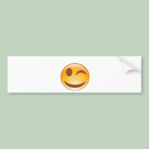 Winking smiley bumper stickers