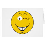 Winking Smiley Face Greeting Card