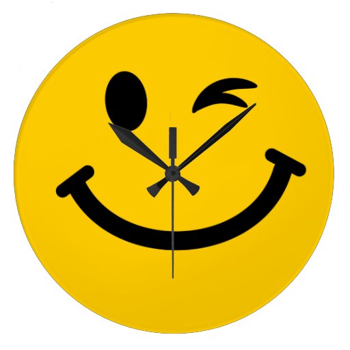 Smiley Clocks & Smiley Wall Clock Designs Zazzle