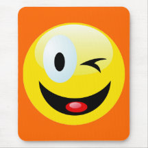 WINKING SMILEY FACE MOUSEPADS
