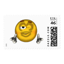 Winking - toon postage by AllSmiley Winking - toon postage