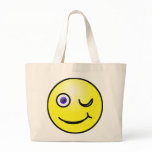 Winking Yellow Face Tote Bag