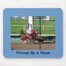 Winner By A Nose Mousepad by greatphotos Winner By A Nose Mousepad