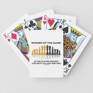 Winner Of Game Player Making Next-To-Last Mistake Poker Deck