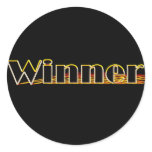 Winner Round Sticker