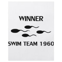 winner swim team 1960 icon flyer design
