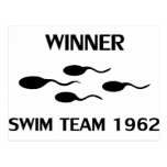 winner swim team 1962 icon post card