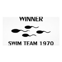 winner swim team 1970 icon photo cards