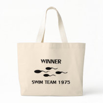 winner swim team 1975 icon tote bag
