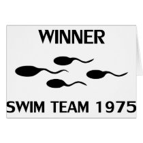 winner swim team 1975 icon greeting card