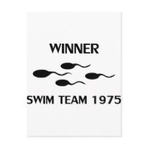 winner swim team 1975 icon postcards