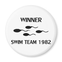 winner swim team 1982 icon fridge magnets