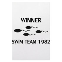 winner swim team 1982 icon stationery paper