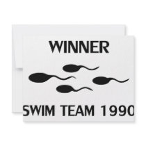 winner swim team 1990 icon invitations