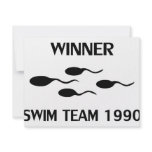 winner swim team 1990 icon personalized invitations